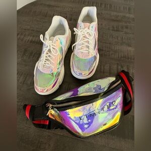 SET(X2)Iridescent Athletic Shoes for Men/USED